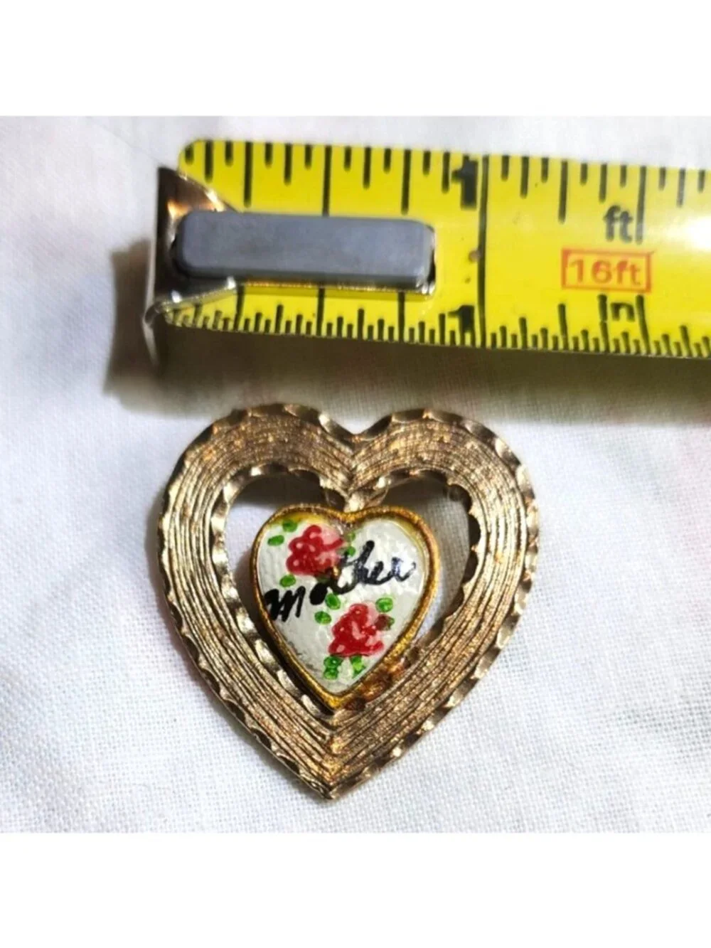 Vintage Gold-Tone Mother’s Pins MOP Enamel Rhinestones Mothers Day